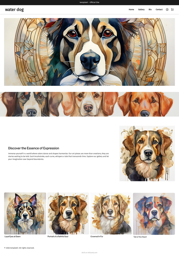 Showcase — Artist website