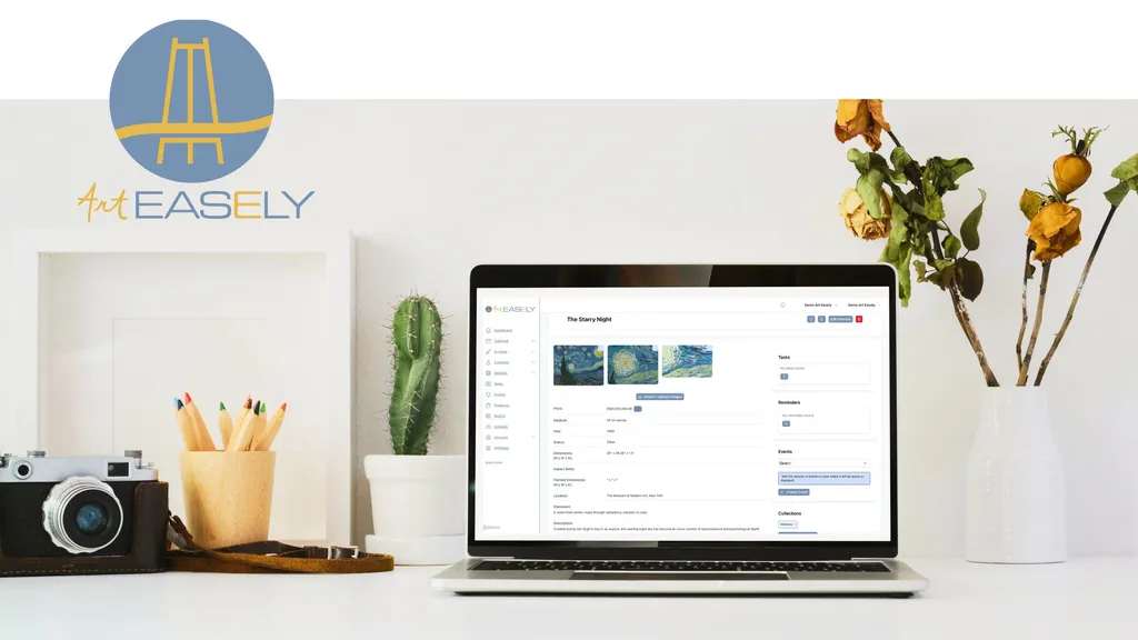 Art Easely dashboard — organize your artwork